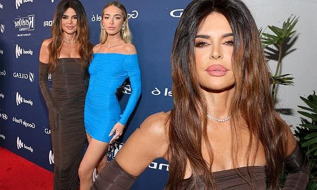 Lisa Rinna and Delilah Hamlin match in ruched dresses at GLAAD awards