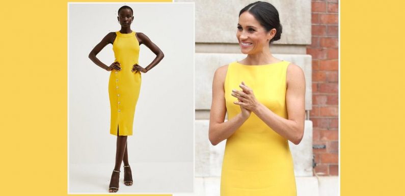 Loved Meghan Markle’s elegant sunshine yellow dress? We’ve found a lookalike in the sale