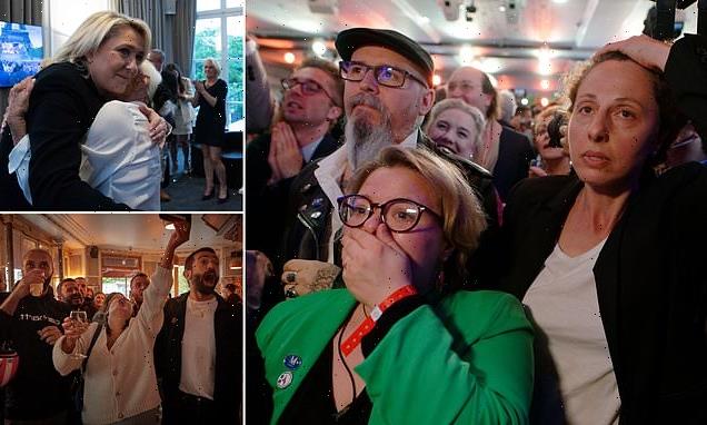 Macron's supporters celebrate as Le Pen's backers react with dismay