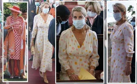 Sophie Wessex turns heads in Princess Diana inspired polka dot dress during church service