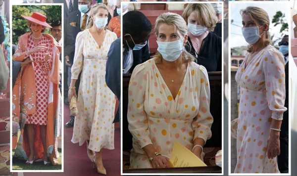 Sophie Wessex turns heads in Princess Diana inspired polka dot dress during church service