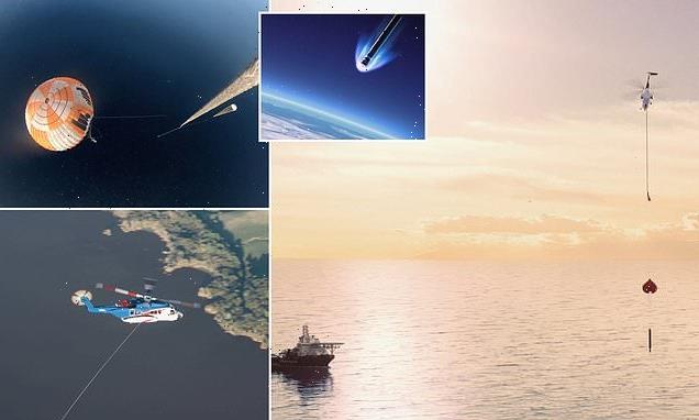 Space firm will try to catch an Earth-bound rocket using a HELICOPTER