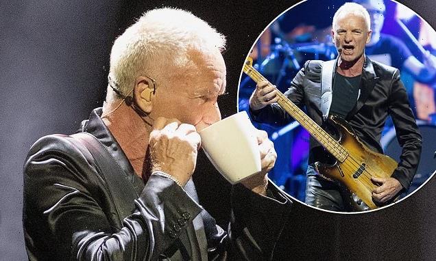 Sting enjoys a cup of TEA during his energetic London show