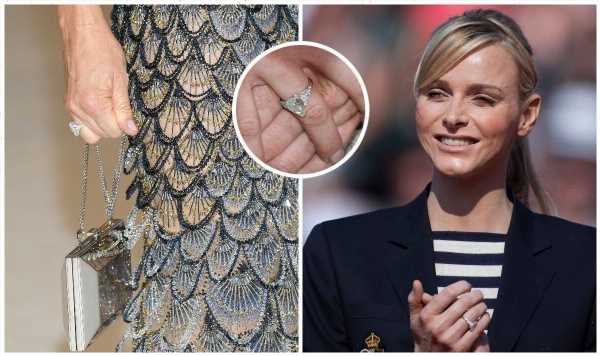 ‘Such a great look!’ Princess Charlene’s pear-shaped engagement ring she hardly ever wears