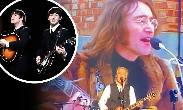 The moment Sir Paul McCartney, 79, 'duetted' with the late John Lennon