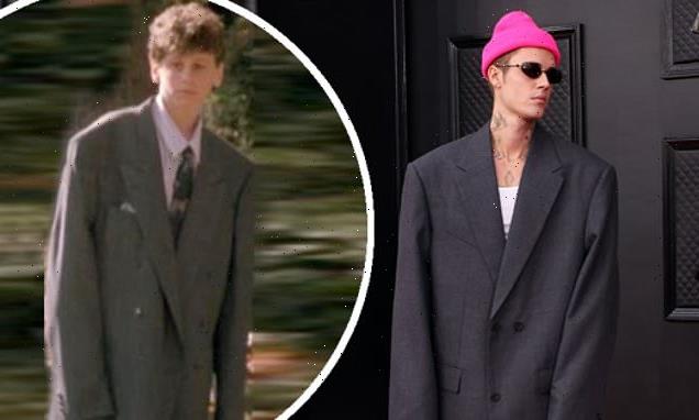 Twitter mocks Justin Bieber's bizarre Balenciaga suit at the Grammys