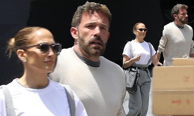 Bennifer arrive at a studio in LA after giving the Met Gala a miss
