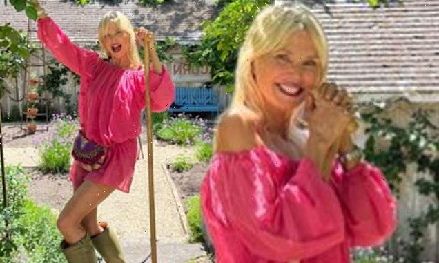 Christie Brinkley, 68, flaunts her toned pins in a pink summer dress