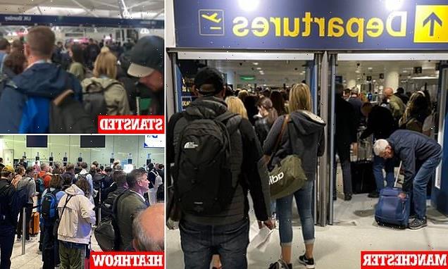 Furious flyers share pictures of huge passport control queues