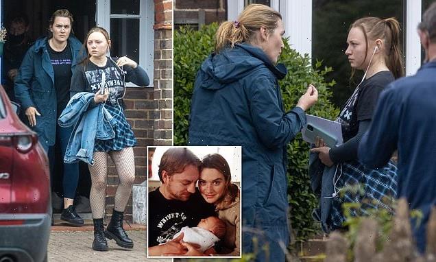 Kate Winslet is pictured with her daughter filming C4's I Am Ruth show