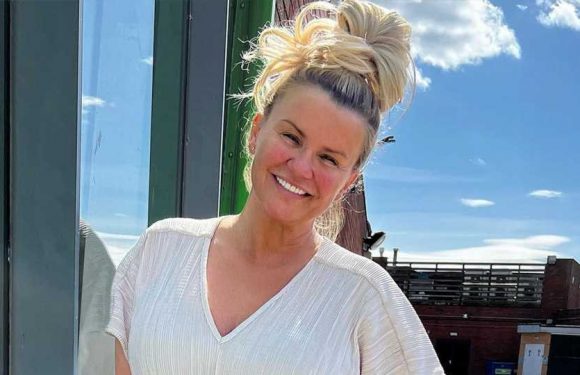 Kerry Katona shows off her new boobs in plunging jumpsuit after removing bandages
