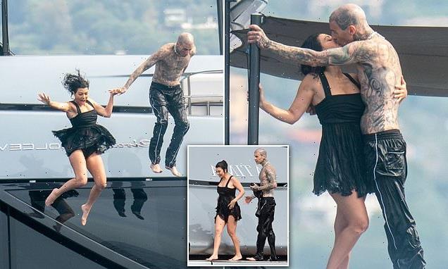 Kourtney Kardashian and Travis Barker venture out for a cruise