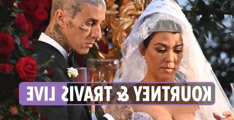Kourtney Kardashian and Travis Barker wedding LIVE — Reality star slammed for using Catholic 'aesthetic' for ceremony