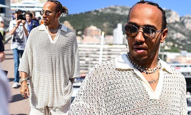 Lewis Hamilton shows off his expert sense of style in diamond shirt