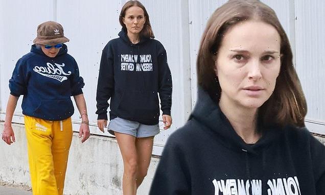 Natalie Portman shows off her makeup-free face as she strolls in LA