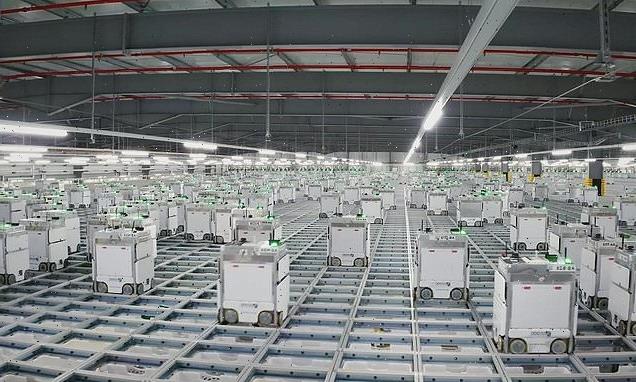 Ocado is using an army of 2,000 robots in its London fulfilment centre