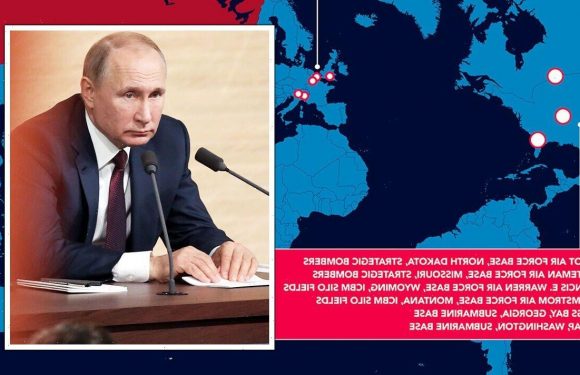Putin’s worst nightmare MAPPED as ‘up to 100’ US nuclear weapons surround Russia’s border