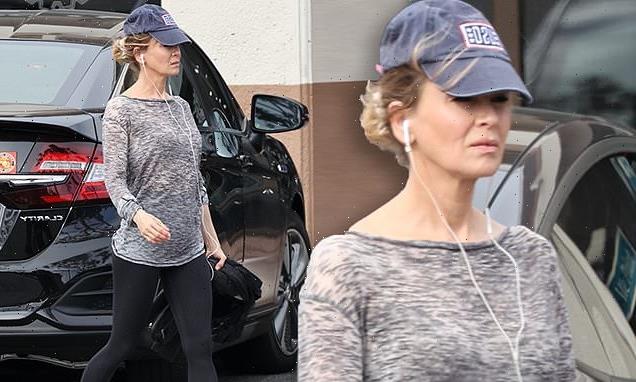 Renee Zellweger is sporty in a baseball cap during LA errand run