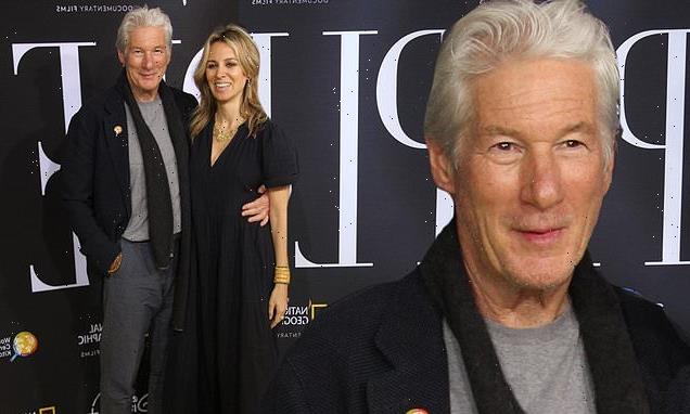 Richard Gere and wife Alejandra Silva attend We Feed People premiere