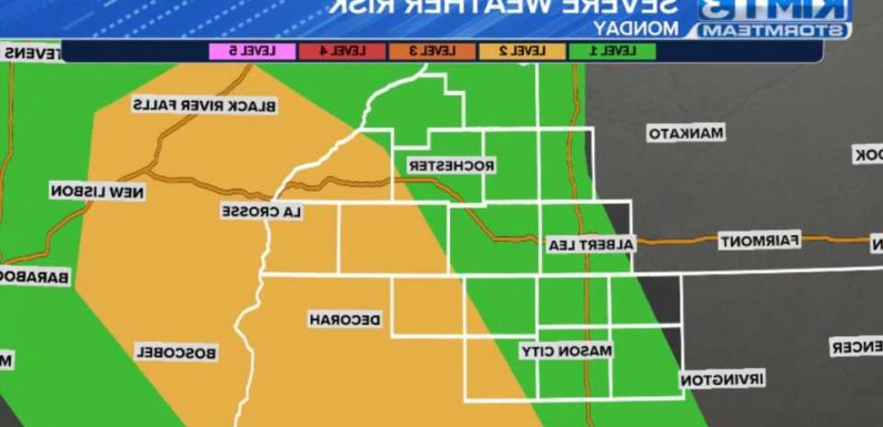 Storm to hit US states TOMORROW bringing threat of large hail and tornadoes