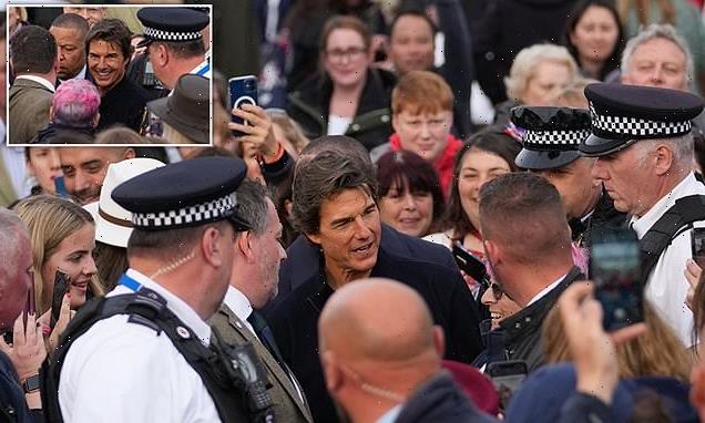 Tom Cruise mobbed at The Queen's Platinum Jubilee Celebration