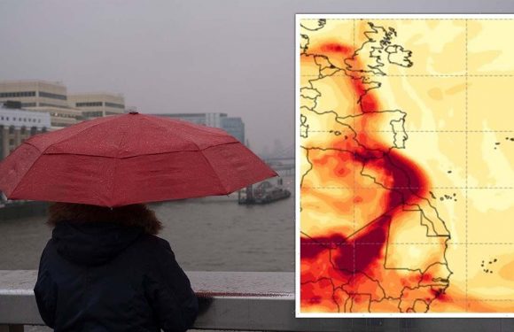 Weather warning: ‘Blood rain’ to strike UK in DAYS as dust plume sweeps in from Sahara