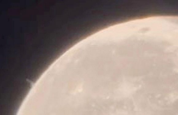 Woman panics after capturing footage of ‘UFO’ flying across the Moon