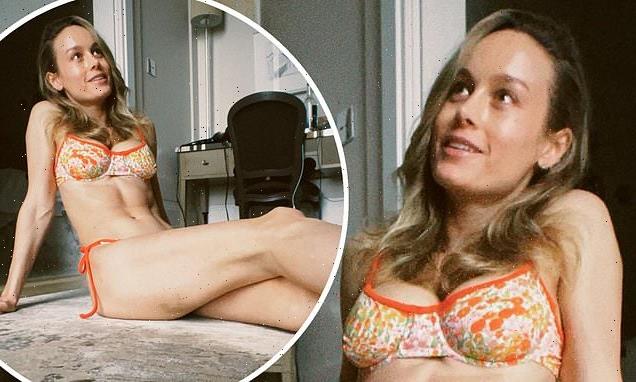 Brie Larson dons a floral bikini while exhibiting bruises from Fast X