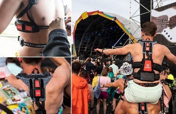 Deaf festivalgoer 'feels like Superman' thanks to vibrating suit