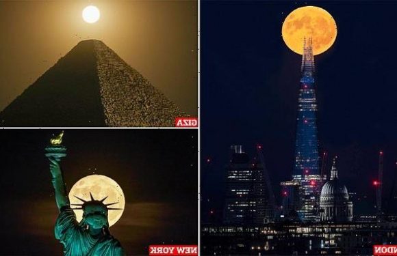Did you see it? Stunning photos show last night's Strawberry SUPERMOON