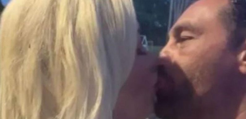 Gemma Collins and fiancé Rami share passionate kiss after horror eye accident