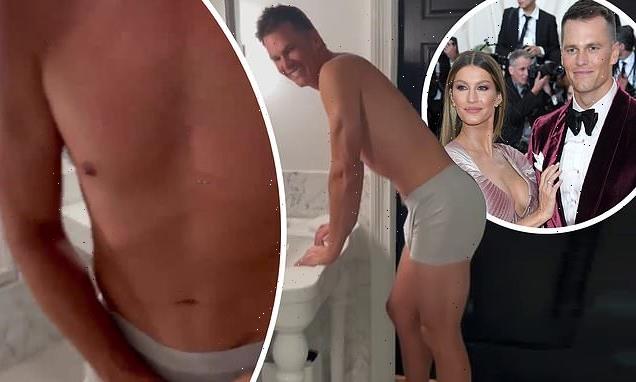 Gisele Bündchen films husband Tom Brady in his underwear