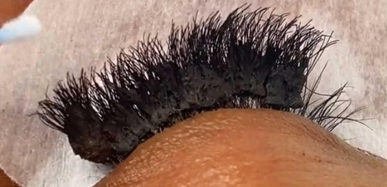 I’m a lash technician and one DIY job took me an hour to fix – people are stunned she had any lashes left | The Sun