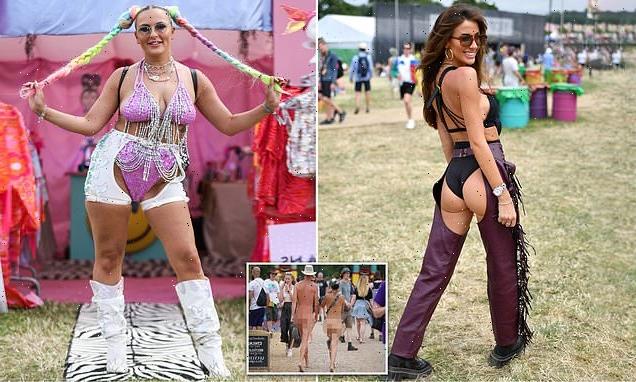 It's hotting up at Glastonbury! Festivalgoers don sexiest outfits