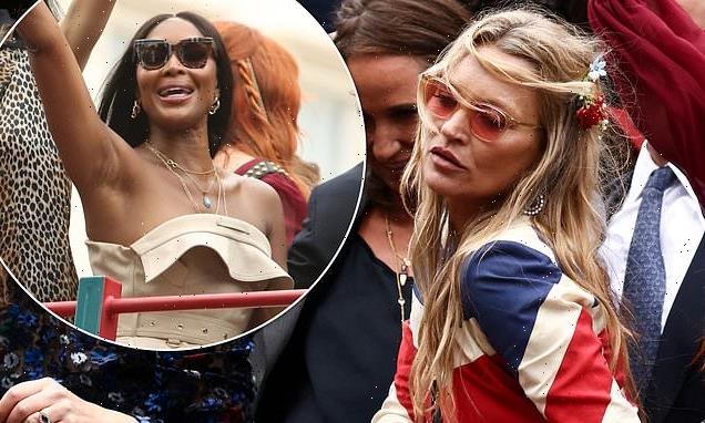 Kate Moss and Naomi Campbell steal the show on Pageant double-decker