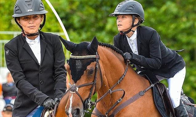 Mary-Kate Olsen cuts athletic figure in riding ensemble in Paris