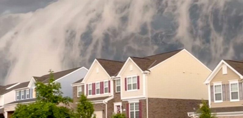 Mesmerising clouds moving like a tsunami leave residents in awe in viral video