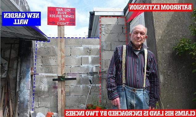 Pensioner REFUSES to stop his campaign until neighbours wall rebuilt