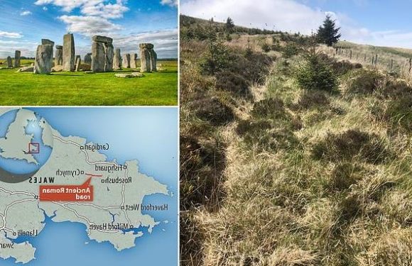 Road in Wales follows route taken to transport stones to STONEHENGE