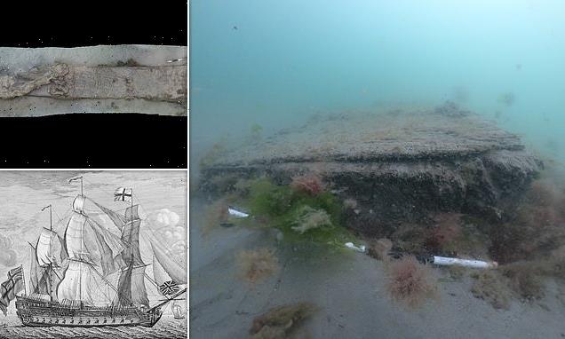 Rudder of warship that sank in 1758 discovered 200ft from shipwreck