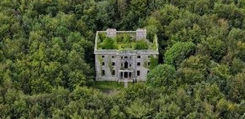 Spooky abandoned mansion where ‘ghosts’ are seen in windows spotted by drone
