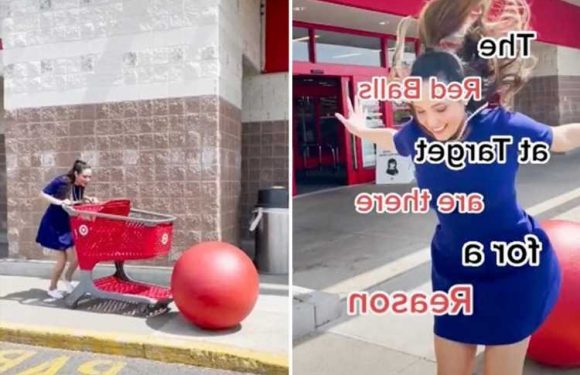 The red balls outside Target are more than decor – expert reveals the real use of the balls people often use for sitting | The Sun