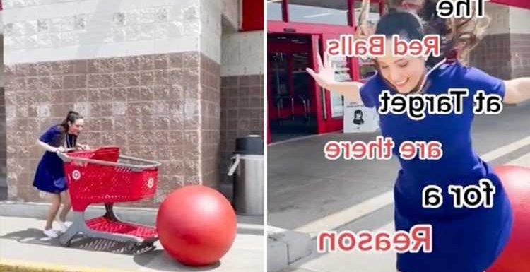 The red balls outside Target are more than decor – expert reveals the real use of the balls people often use for sitting | The Sun