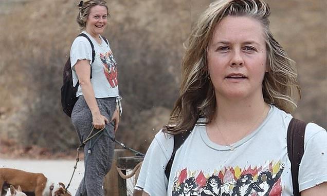 Alicia Silverstone heads out on a hike after parenting controversy