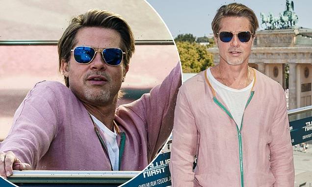 Brad Pitt cuts a stylish figure promoting his new film Bullet Train