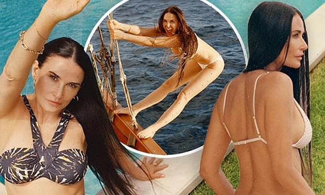 Demi Moore models new co-designed swimsuit collection for Andie Swim