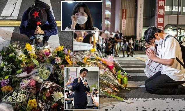 Japan weeps for Shinzo Abe as tearful mourners lay floral tributes