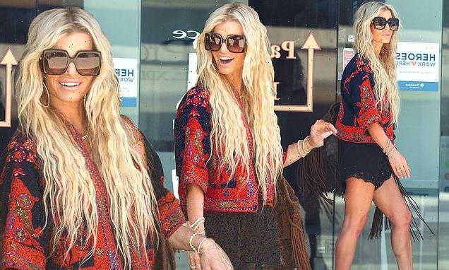 Jessica Simpson puts her incredibly toned legs on full display in LA
