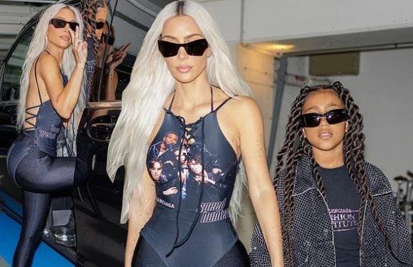 Kim Kardashian and North step out in Paris during Fashion Week