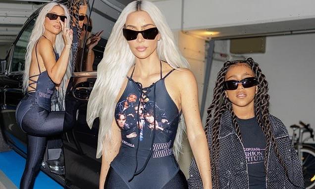 Kim Kardashian and North step out in Paris during Fashion Week